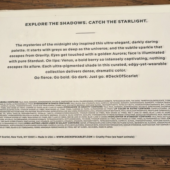 Deck of Scarlet make up palette, NWOT - Picture 4 of 9